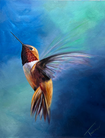 "Flying High" Oil on 3D Canvas 24"x36" Original