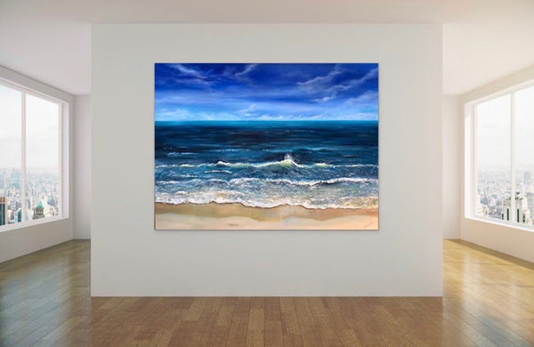 "Breaking Wave" Original 3D Sculpture with Oil on canvas 36"x48" SOLD